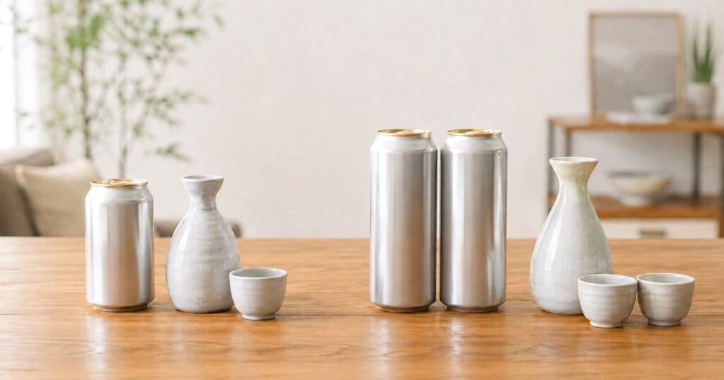 ビール350mlやロング缶2本は何合になる?