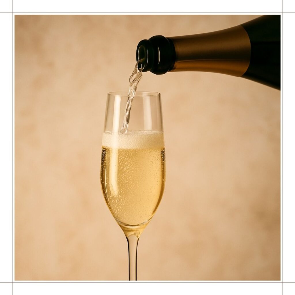 シャンパングラスに注ぐ量:正しい注ぎ方