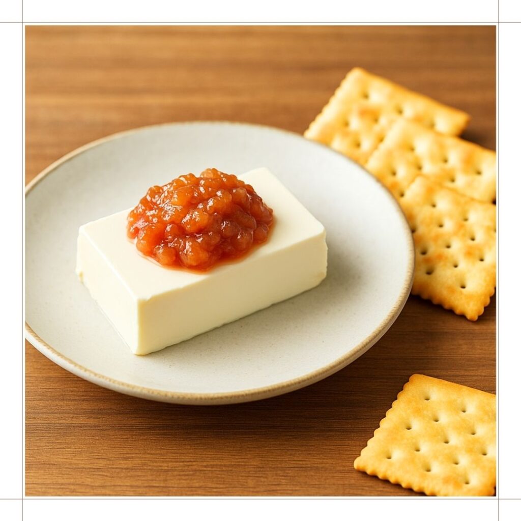 酒盗とチーズのアレンジおつまみ